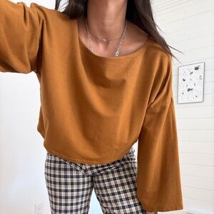 Essentiels MTL boatneck crop bamboo sweater